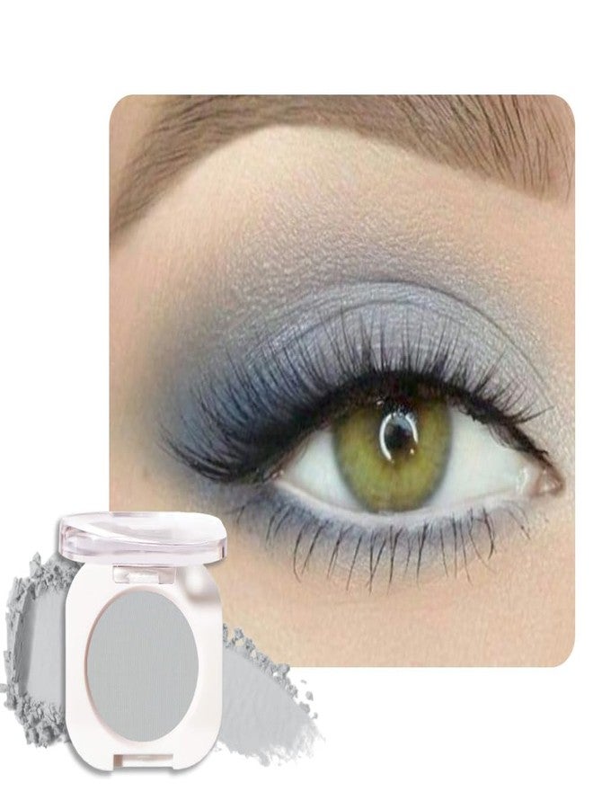 HHLTOH Grey Single Matte Eyeshadow Makeup, Neutral Powde Eye Shadow for Older Women, Smoky Gray Grey Dusty Blue Matte Singles Eyeshadow Palette Pigmented Waterproof,Girls Monochrome Eyeshadows Gift 28 - Image 1